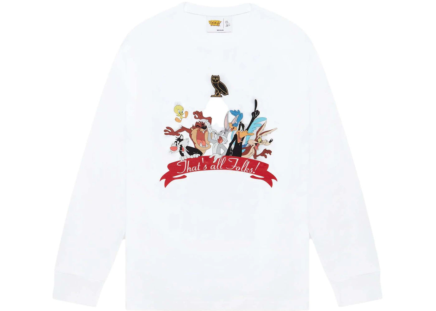 OVO x Looney Tunes Longsleeve T-Shirt White