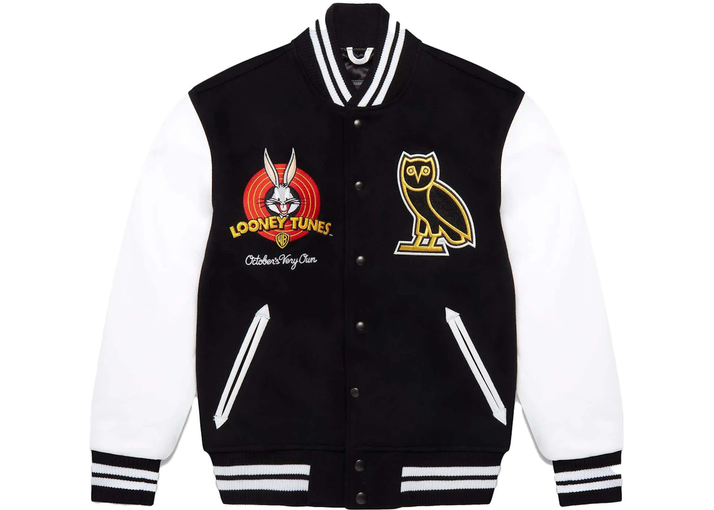 OVO x Looney Tunes Varsity Jacket Black