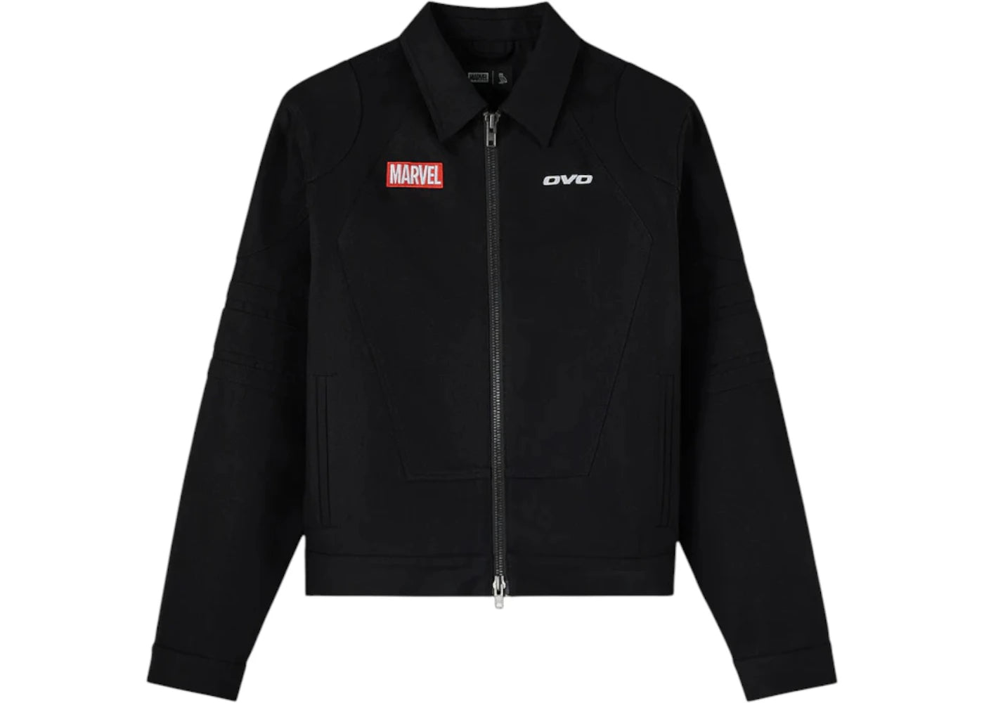 OVO x Marvel Ghost Rider Denim Moto Jacket Black Rigid