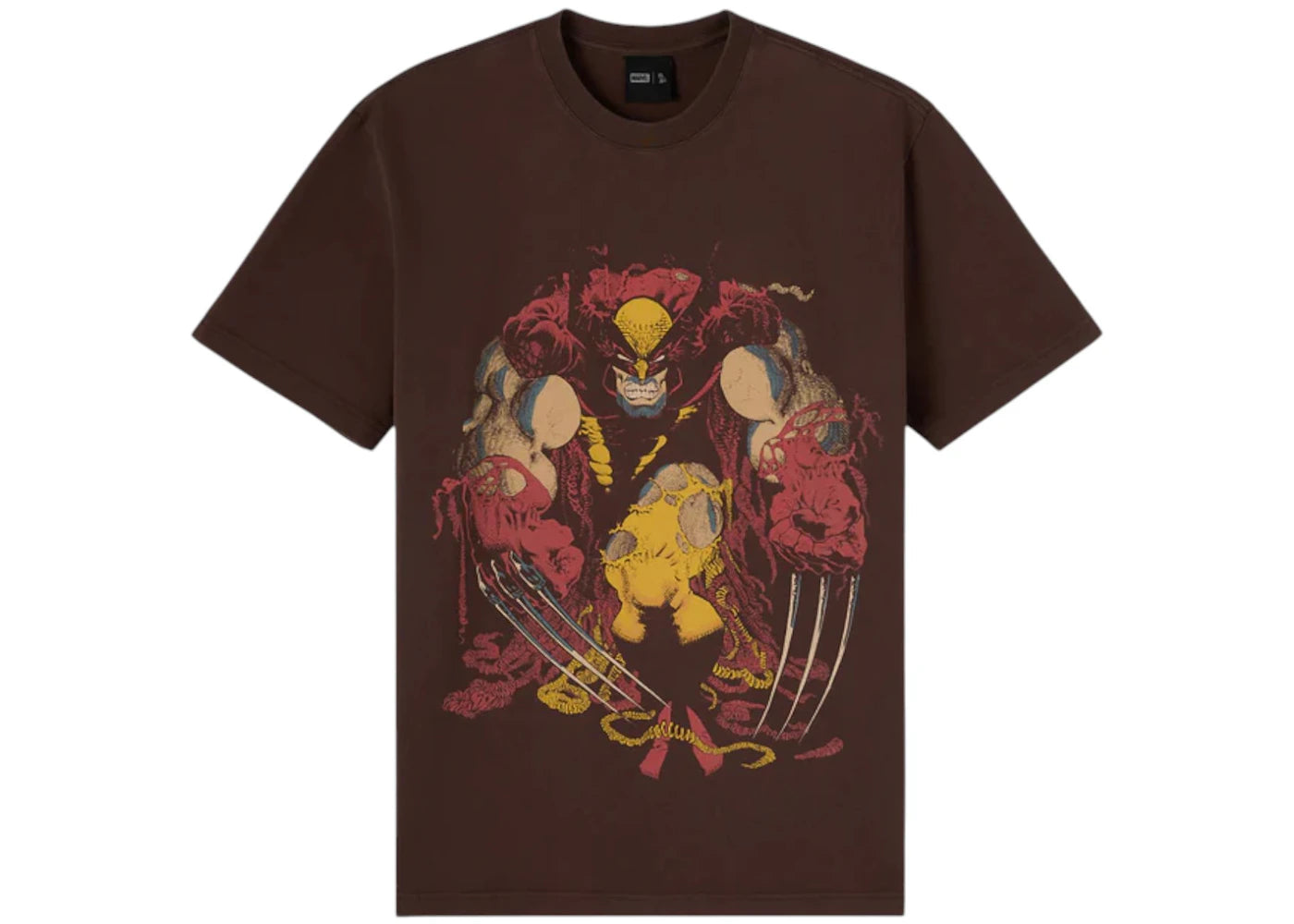 OVO x Marvel Wolverine Masthead Tee Fade Out Brown
