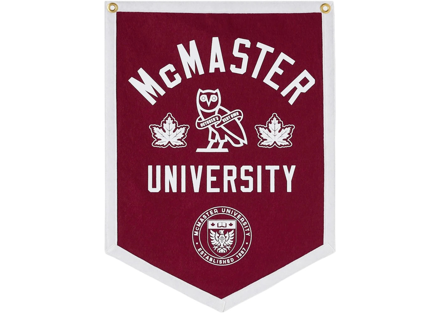 OVO x McMaster University Banner Burgundy