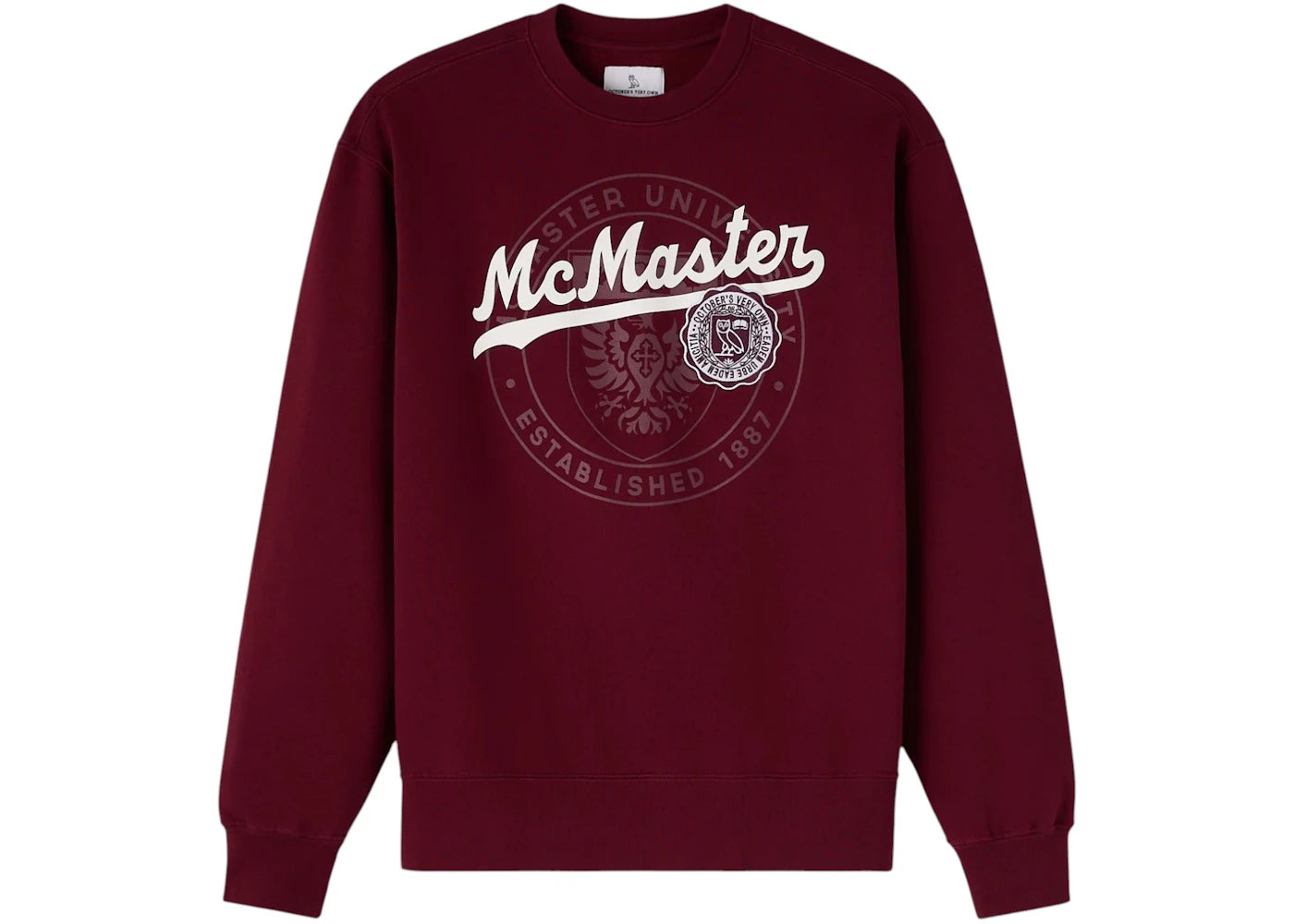 OVO x McMaster University Crewneck Burgundy