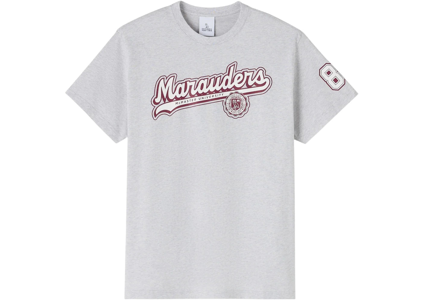 OVO x McMaster University Marauders T-shirt Ash Heather Grey
