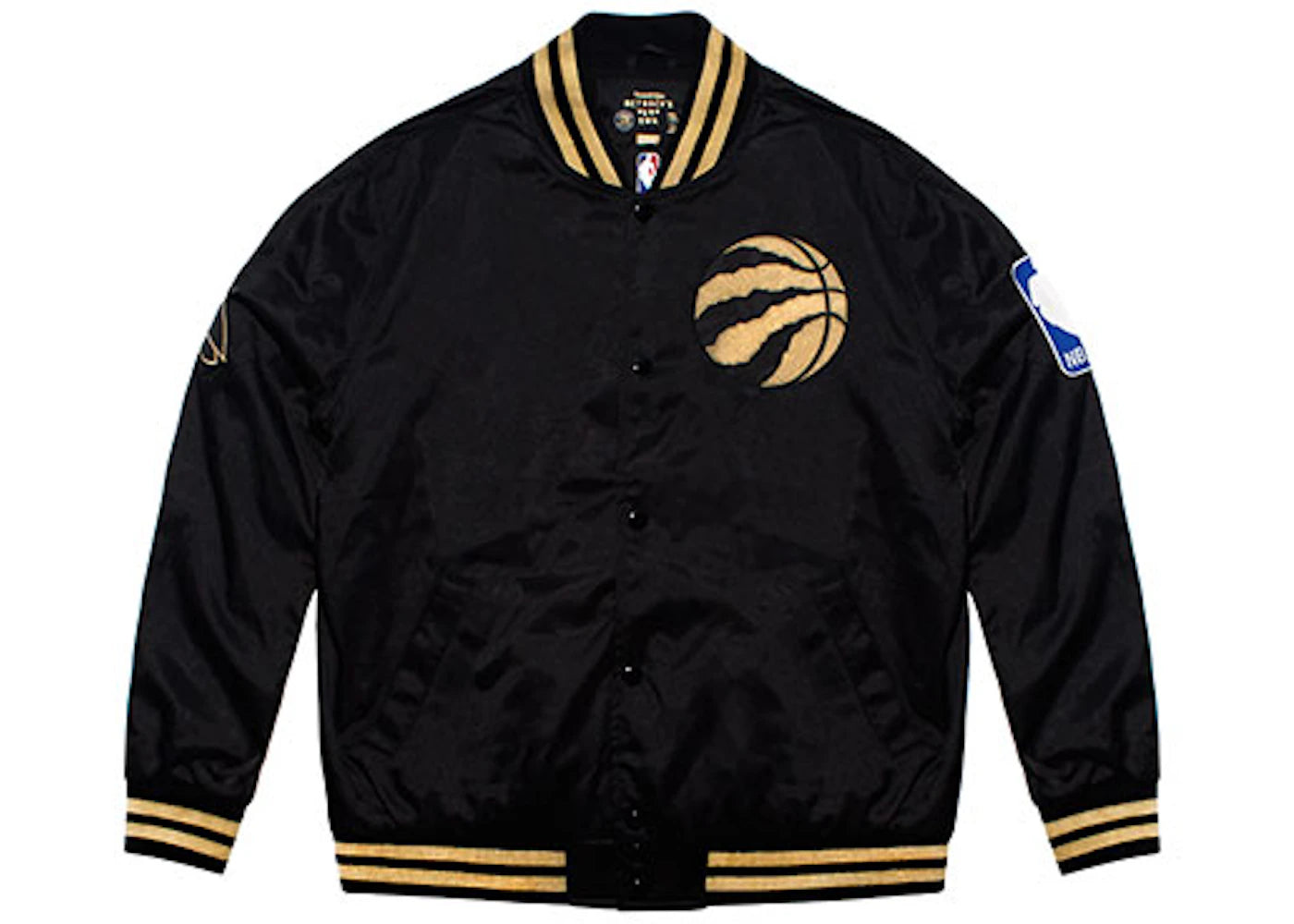 OVO x Mitchell & Ness Raptors Satin Varsity Jacket Black