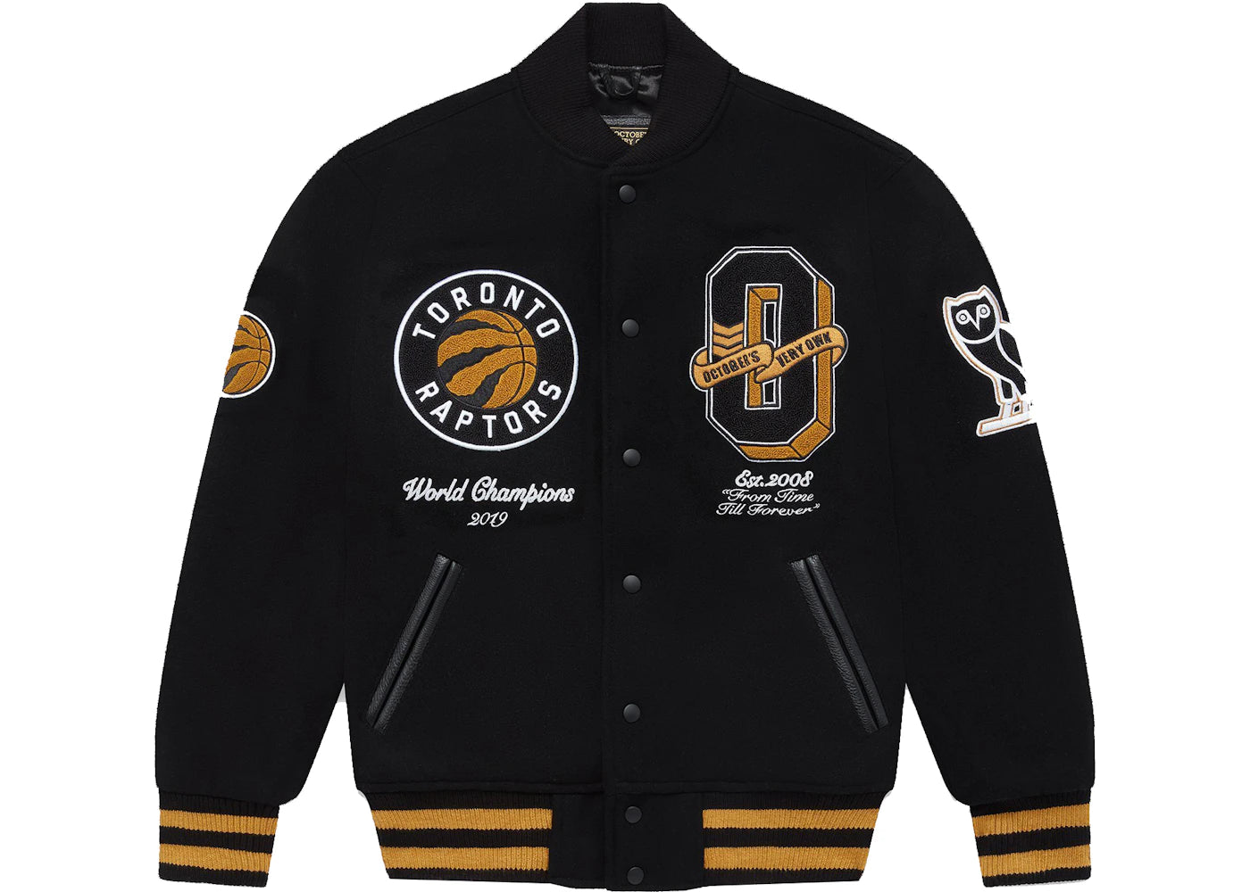 OVO x NBA Raptors Varsity Jacket Black