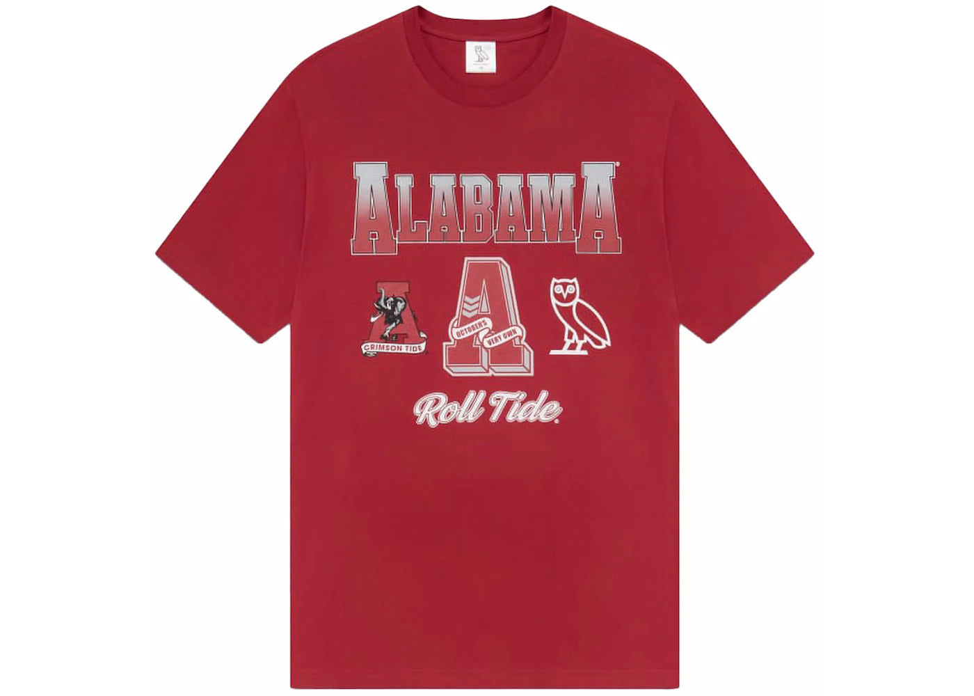 OVO x NCAA Alabam Crimson Tide T-shirt Red