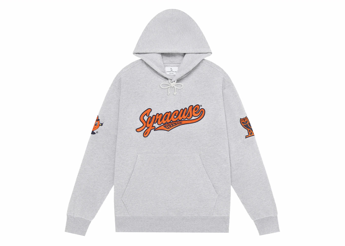 OVO x NCAA Syracuse Orange Hoodie Ash Heather Grey