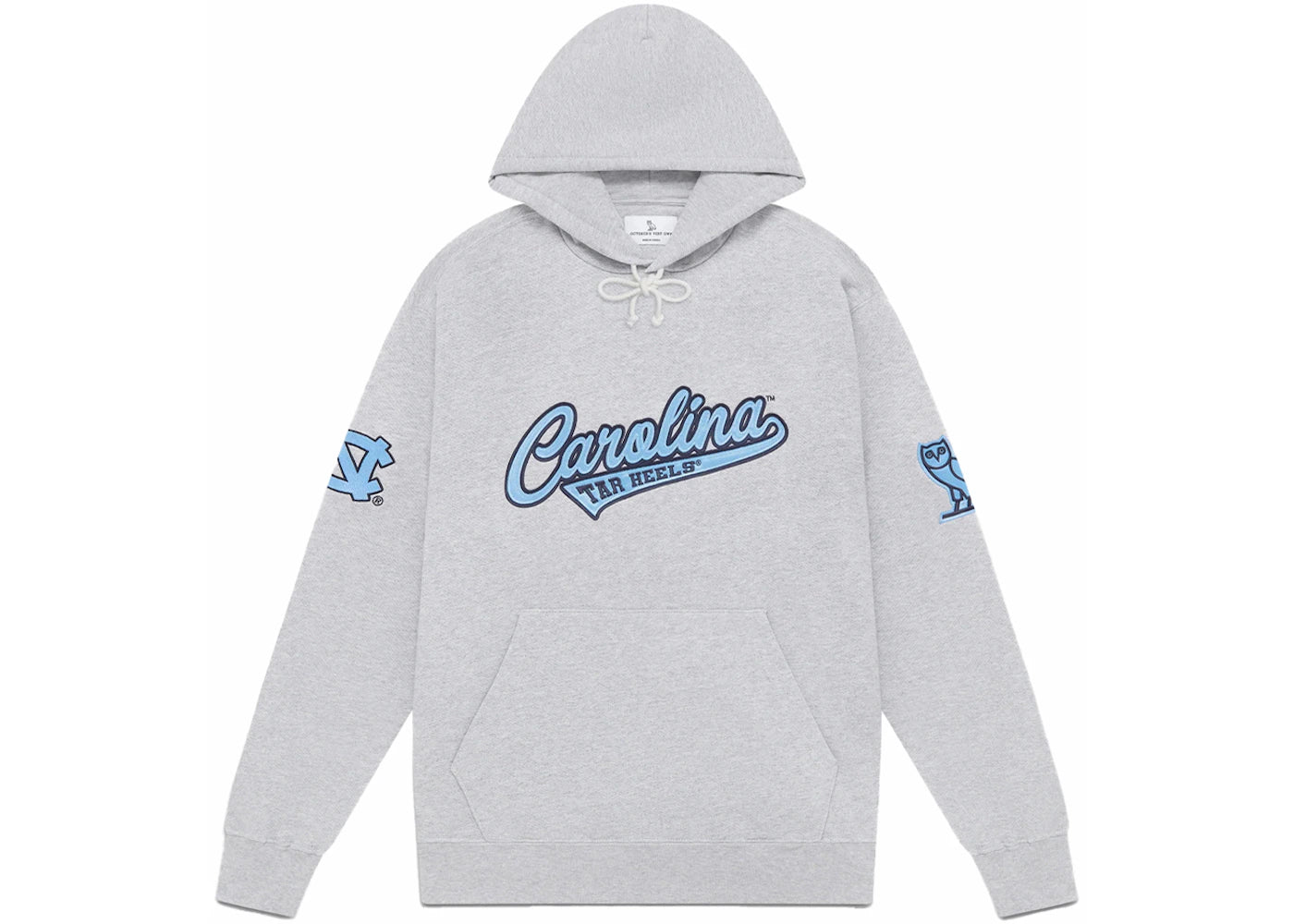 OVO x NCAA UNC Tar Heels Hoodie Ash Heather Grey