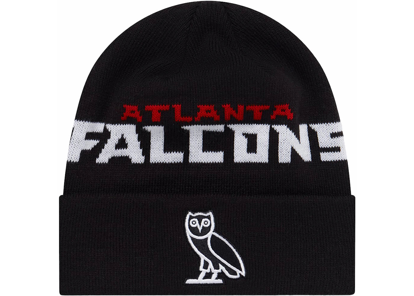 OVO x NFL Atlanta Falcons New Era Beanie Black