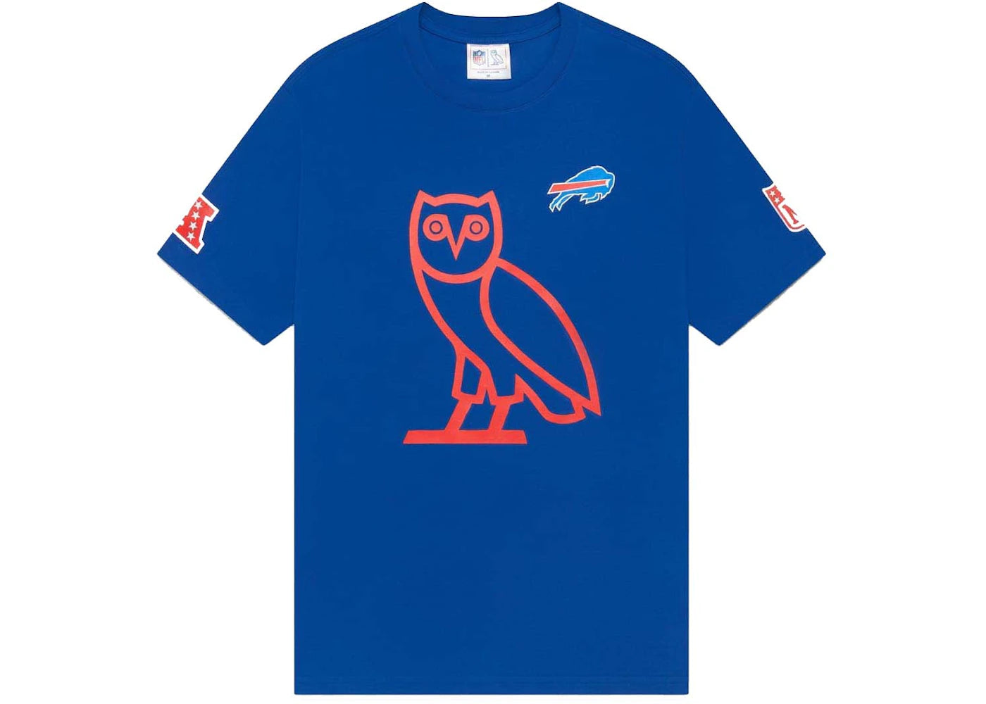 OVO x NFL Buffalo Bills OG Owl T-Shirt Blue