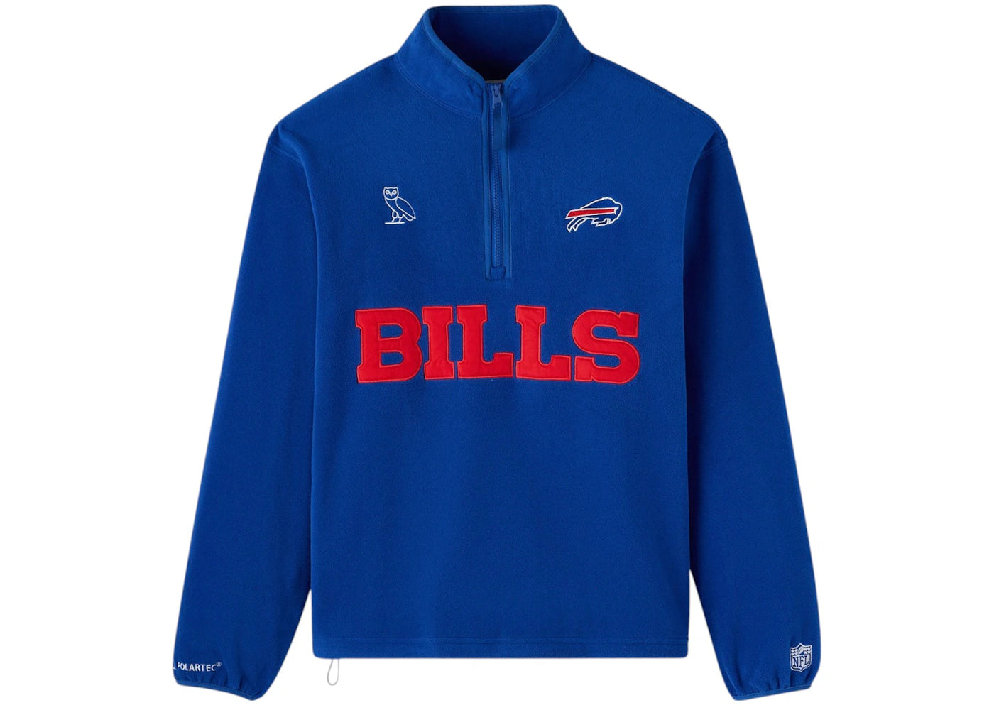 OVO x NFL Buffalo Bills Polartec Mock Neck Quarter-Zip Fleece Blue