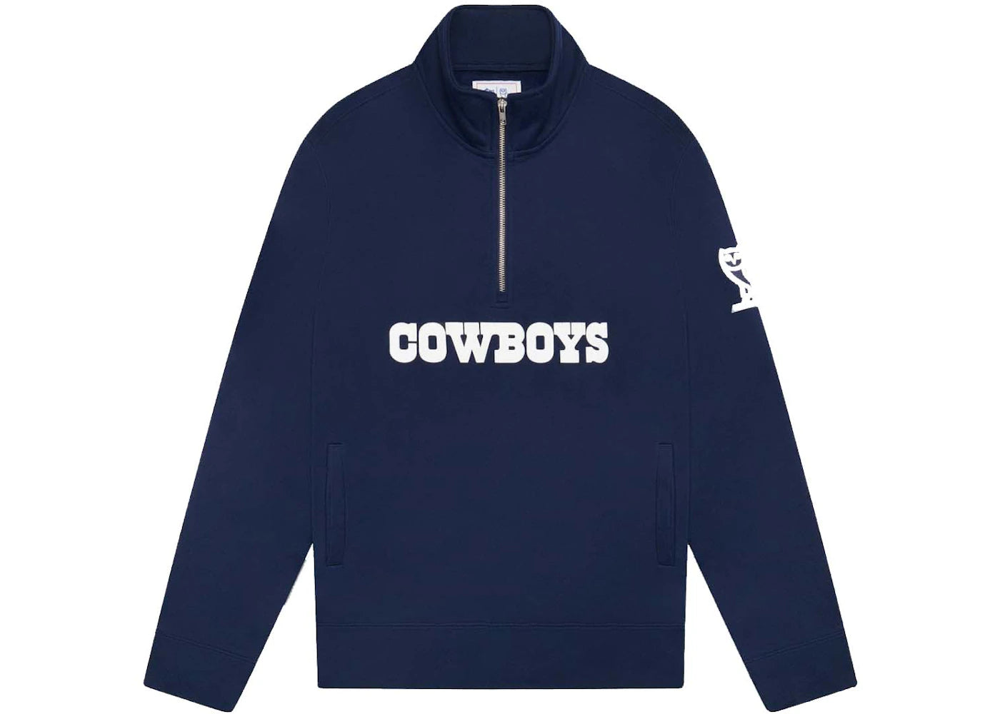 OVO x NFL Dallas Cowboys 1/4 Zip Mock Neck Navy