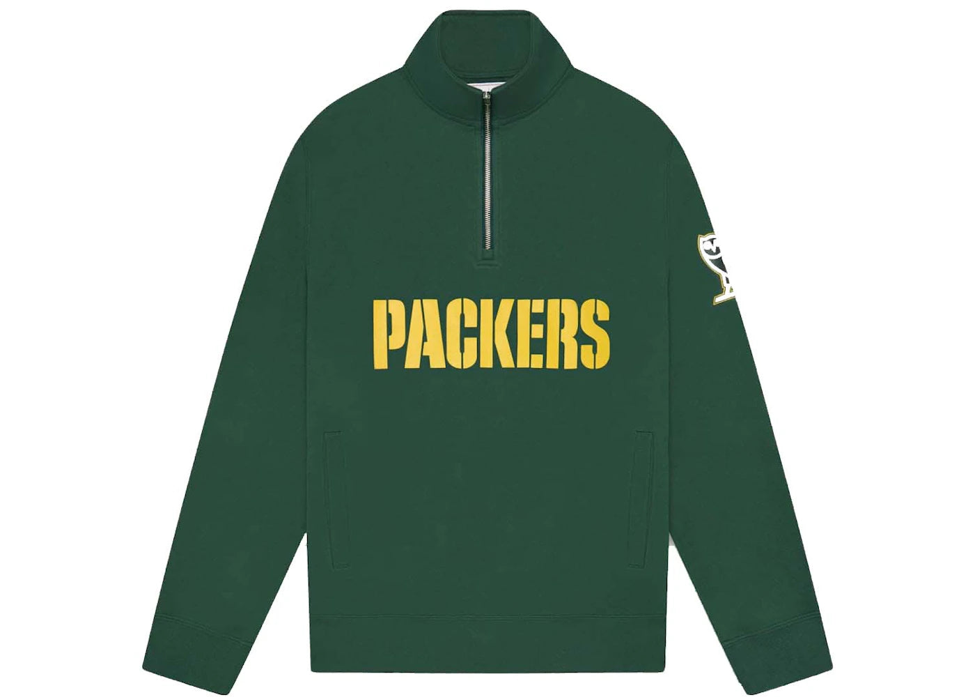 OVO x NFL Green Bay Packers 1/4 Zip Mock Neck Green