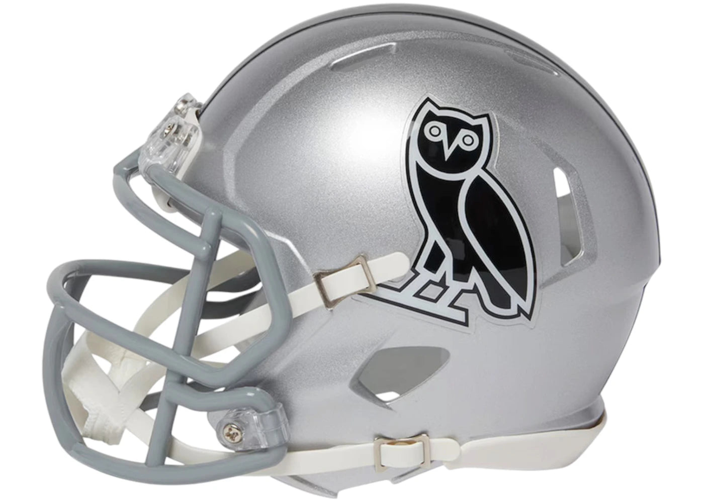 OVO x NFL Las Vegas Raiders Riddell Mini Helmet Silver