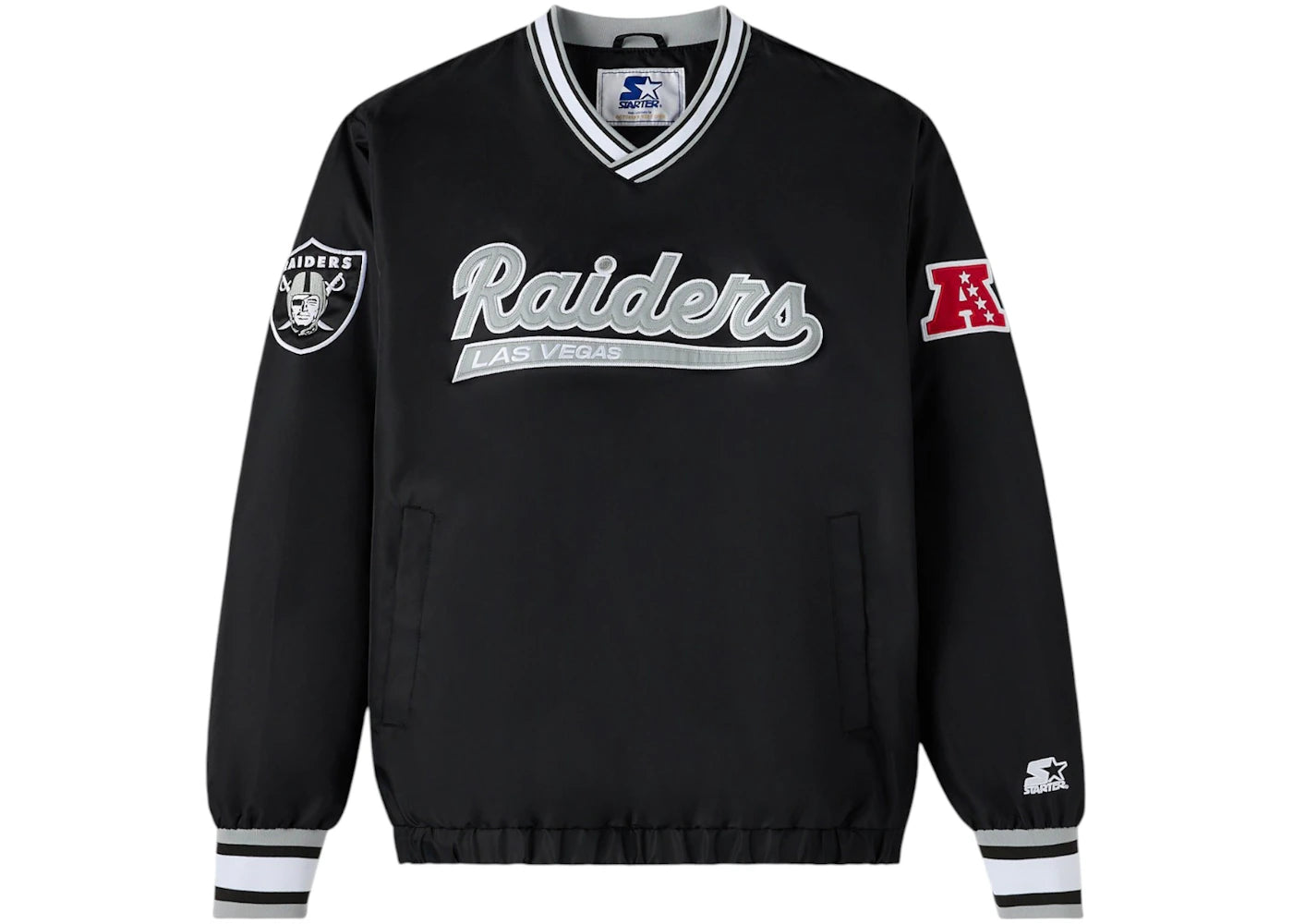 OVO x NFL Las Vegas Raiders Starter Trainer Pullover Jacket Black