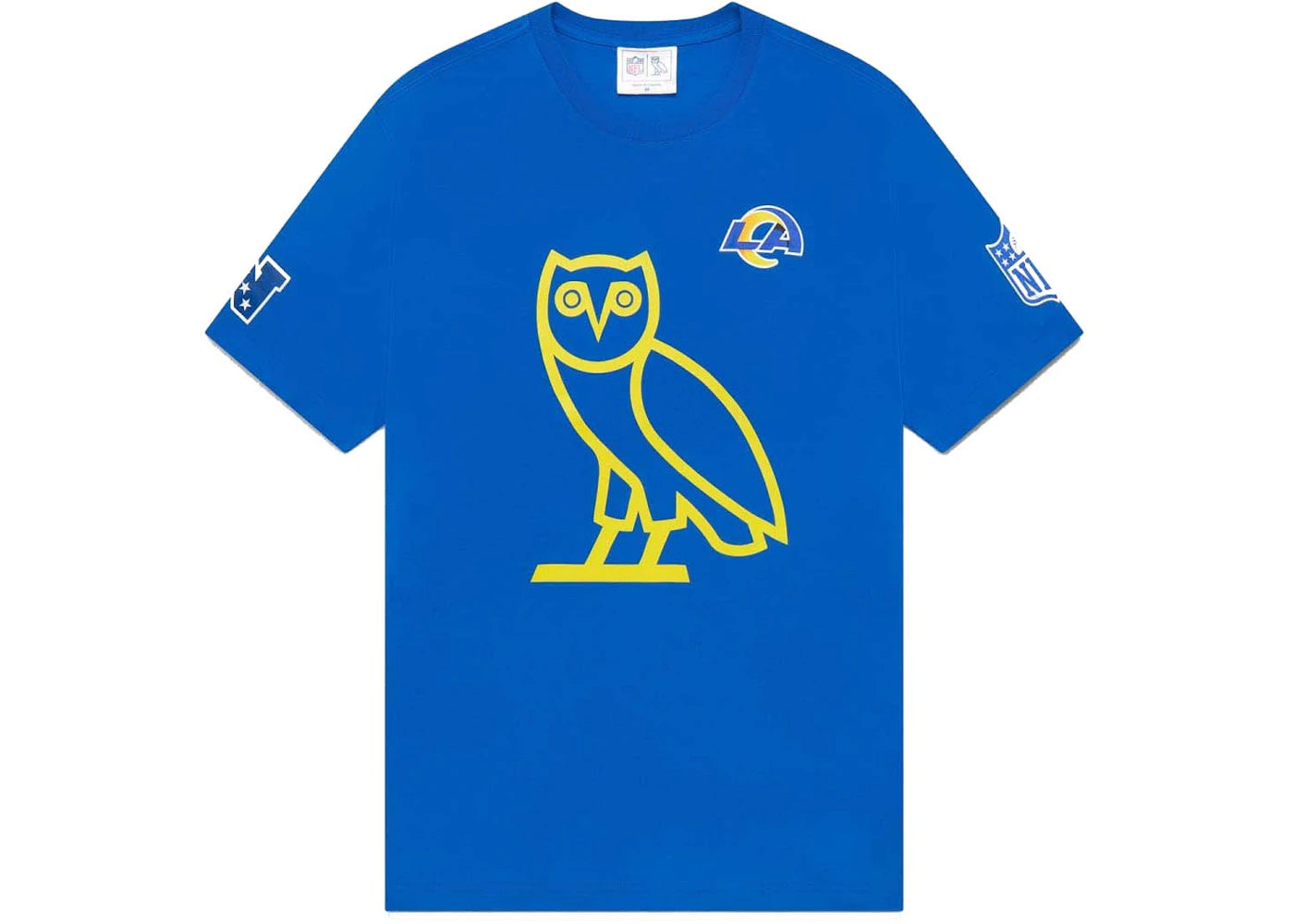 OVO x NFL Los Angeles Rams OG Owl T-Shirt Blue