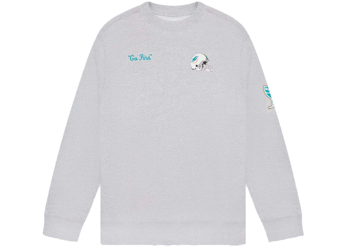 OVO x NFL Miami Dolphins Crewneck Heather Grey