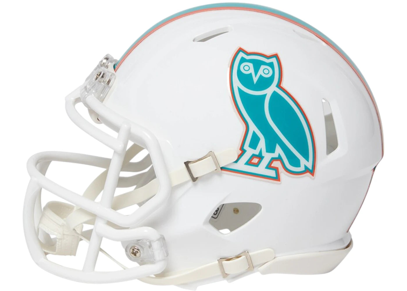 OVO x NFL Miami Dolphins Riddell Mini Helmet White