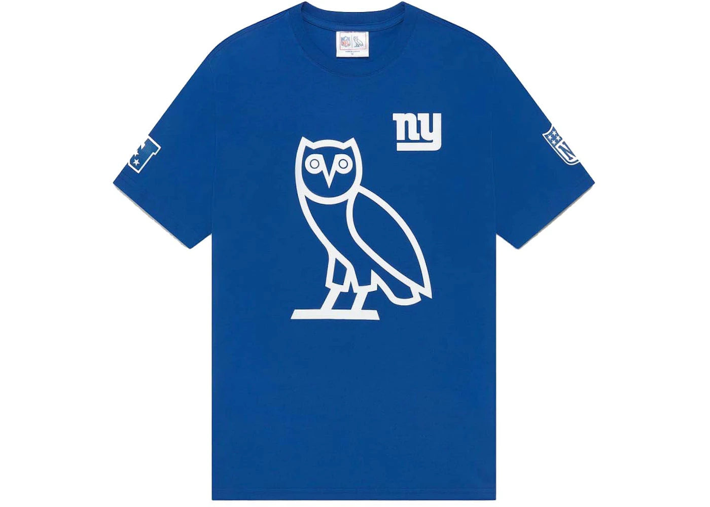 OVO x NFL New York Giants OG Owl T-Shirt Blue