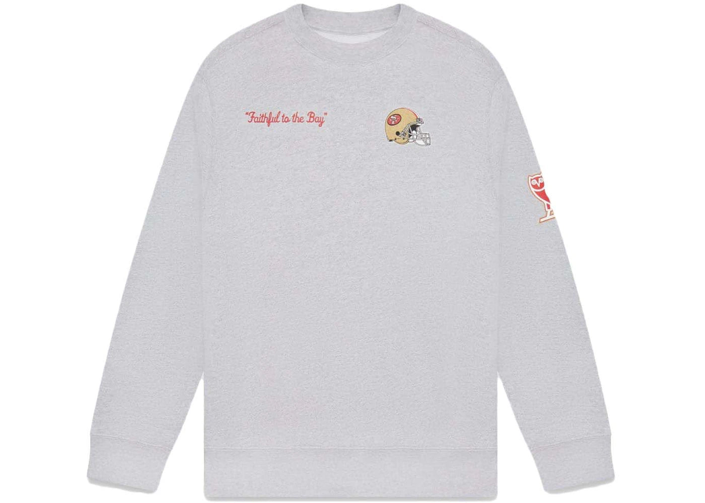 OVO x NFL San Francisco 49ers Crewneck Heather Grey