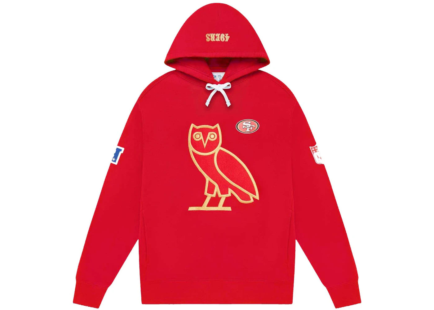 OVO x NFL San Francisco 49ers OG Owl Hoodie Red