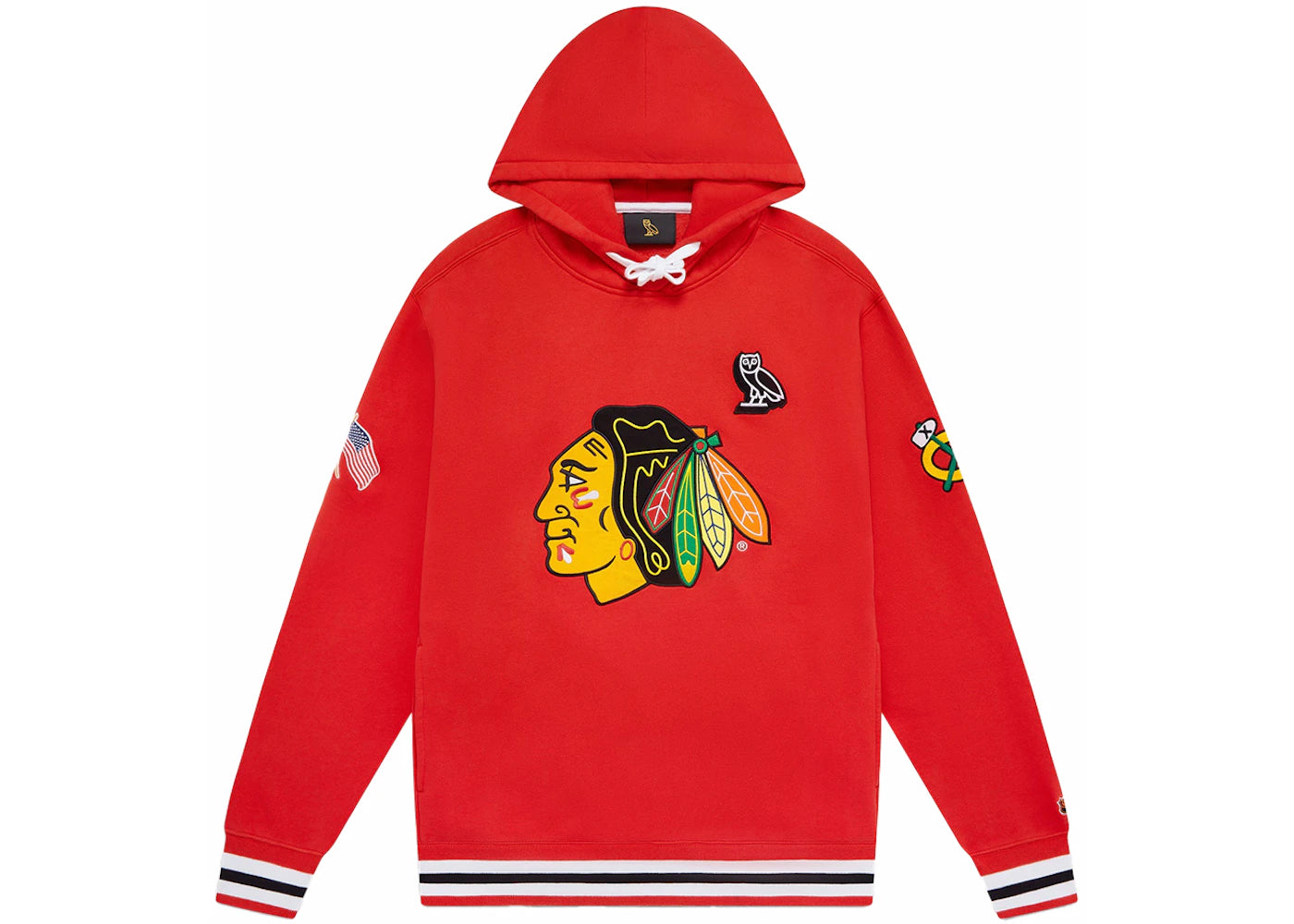 OVO x NHL Blackhawks Hoodie Red