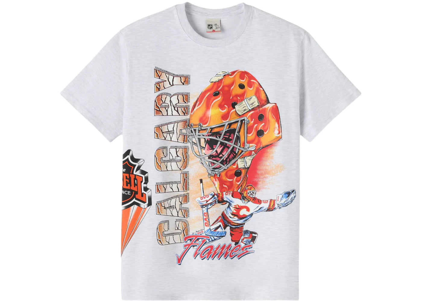 OVO x NHL Calgary Flames 90's Graphic T-shirt Ash Heather Grey