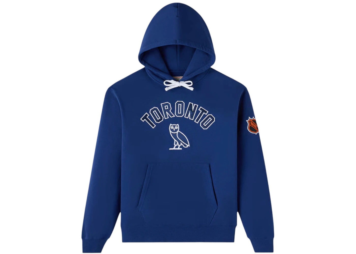 OVO x NHL Toronto Maple Leafs Fleece Pullover Hoodie Blue