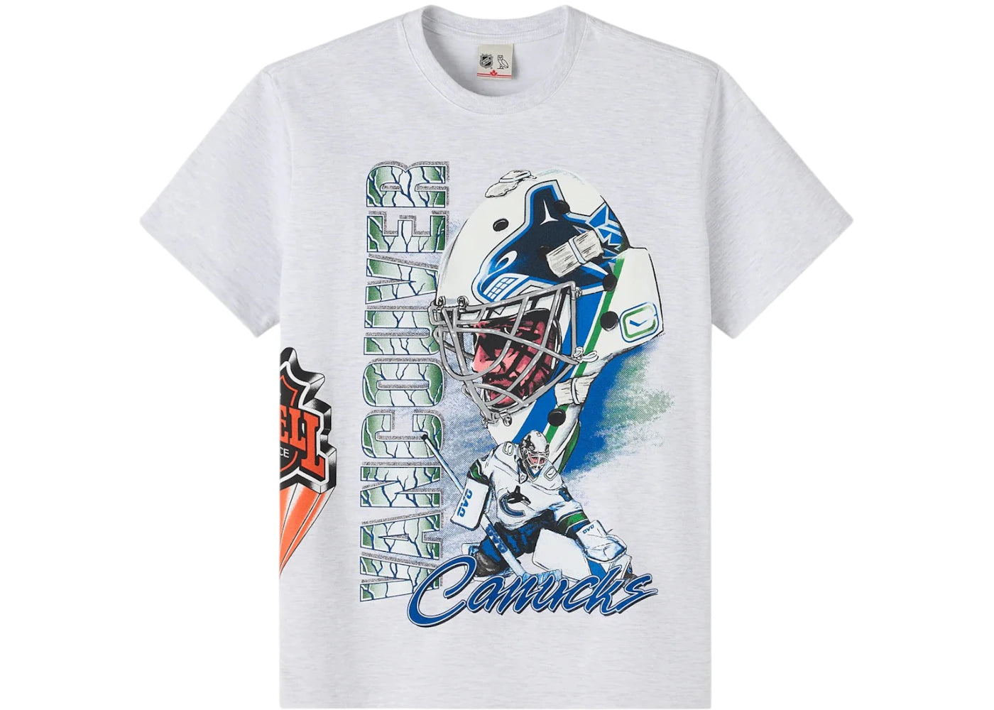 OVO x NHL Vancouver Canucks 90's Graphic T-shirt Ash Heather Grey