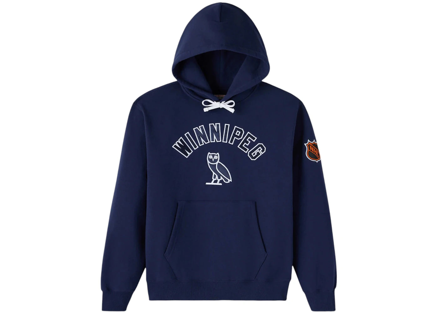 OVO x NHL Winnipeg Jets Team Training Hoodie Navy