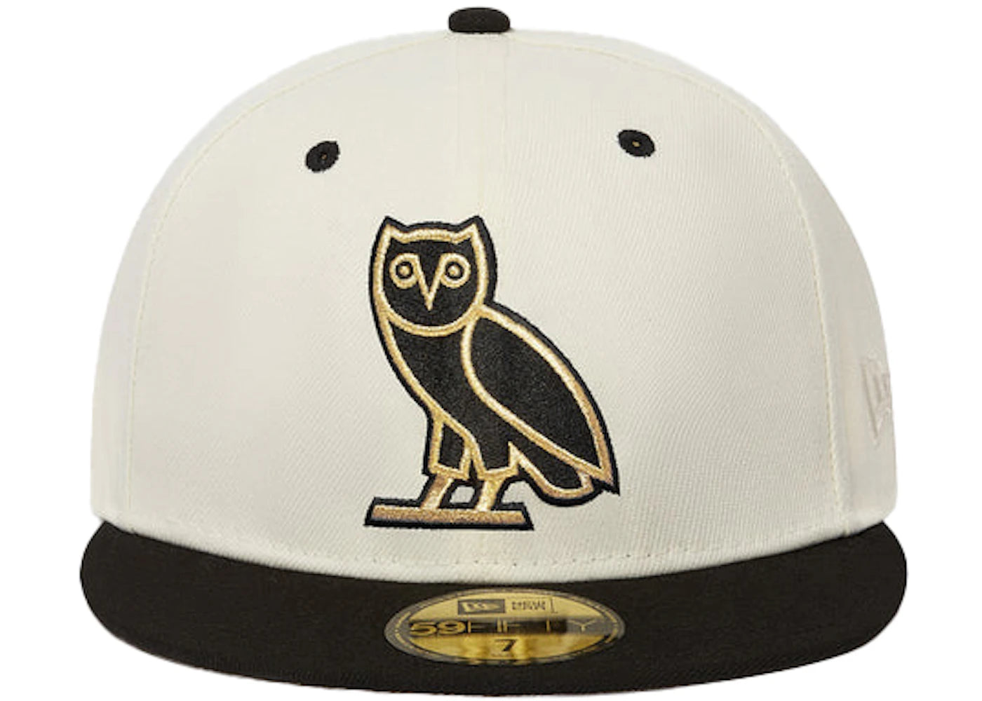 OVO x New Era OG Owl 59Fifty Fitted Hat Cream/Black