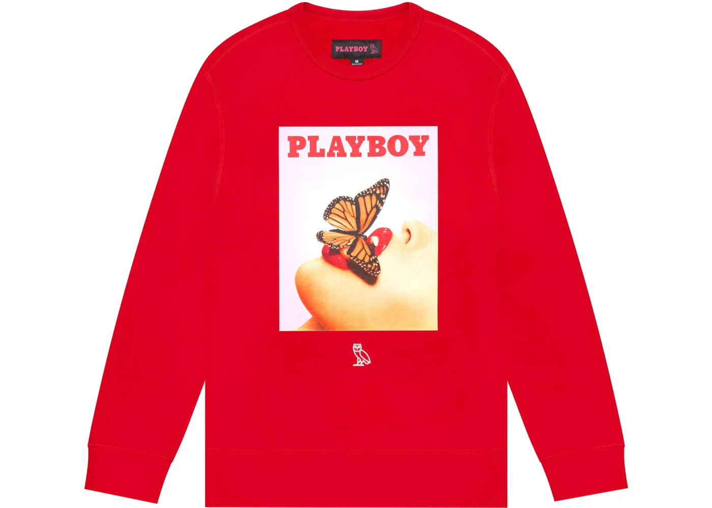 OVO x PLAYBOY Butterfly Crewneck Red