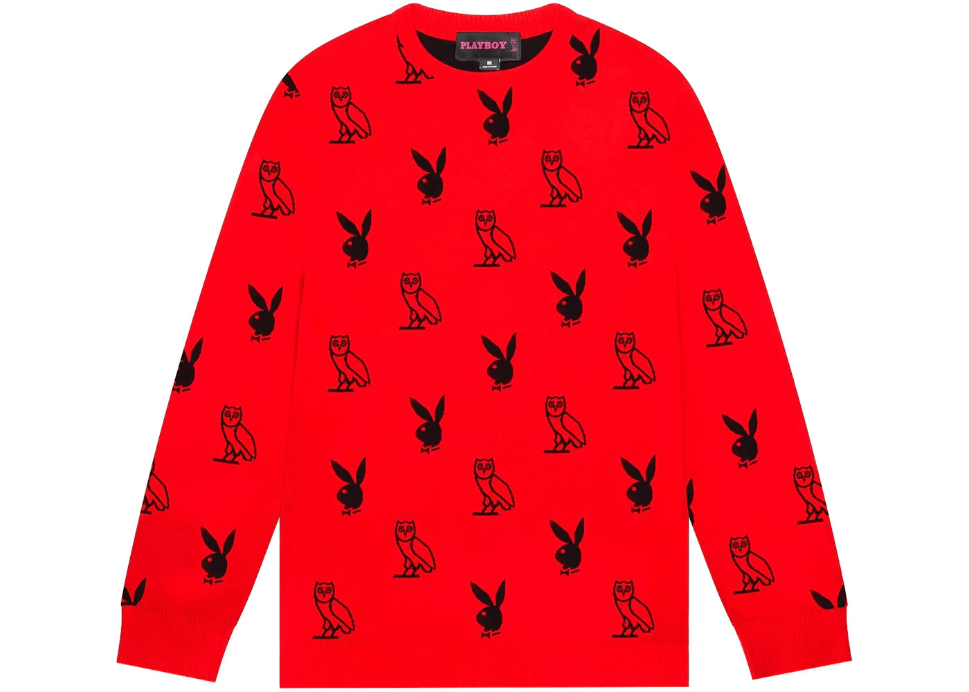 OVO x PLAYBOY Intarsia Sweater Red