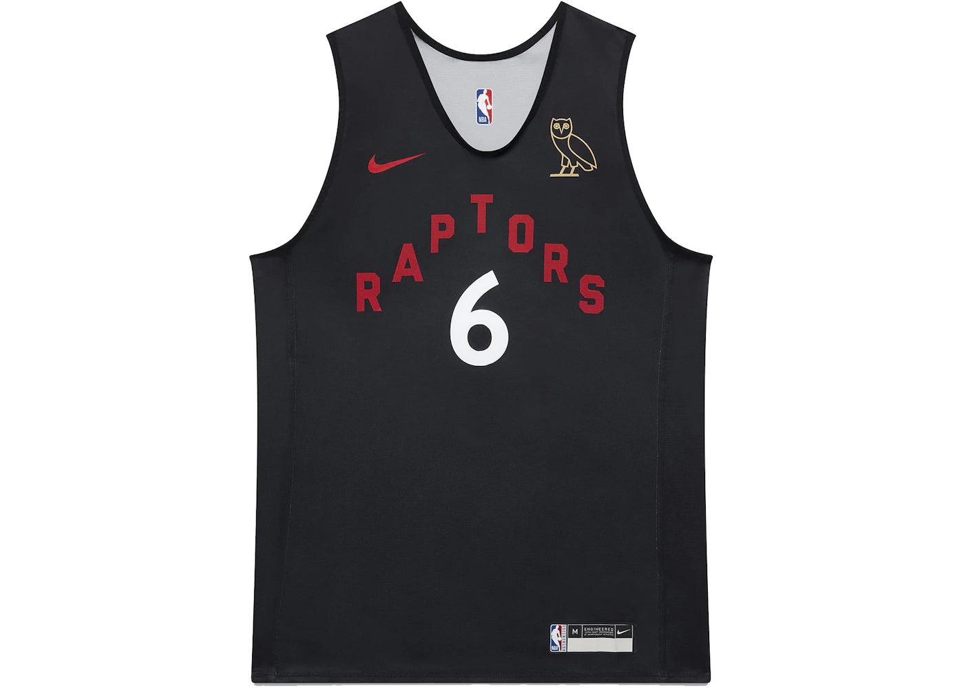 OVO x Raptors Practice Jersey Black/Grey