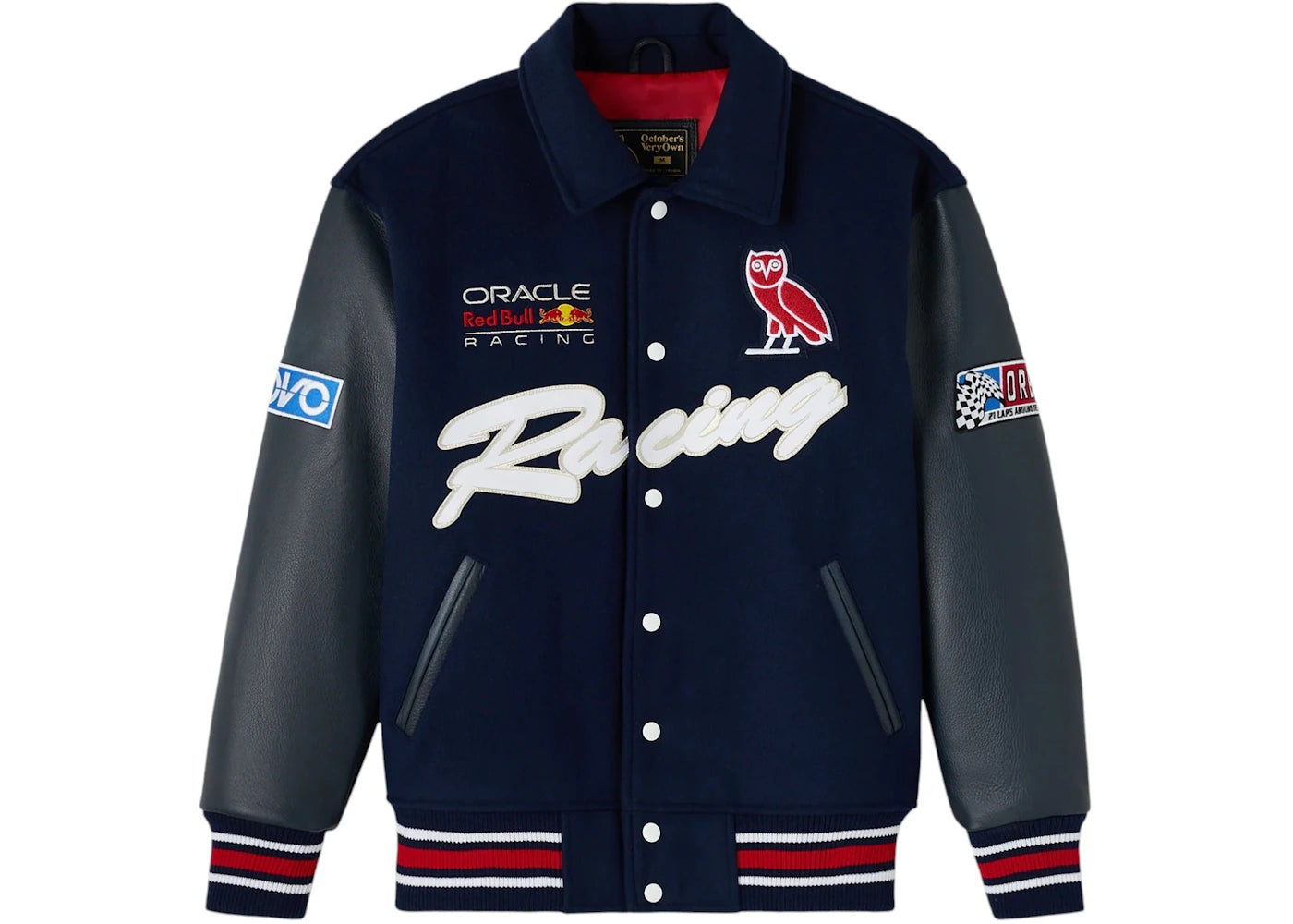OVO x Red Bull Racing Varsity Jacket Navy