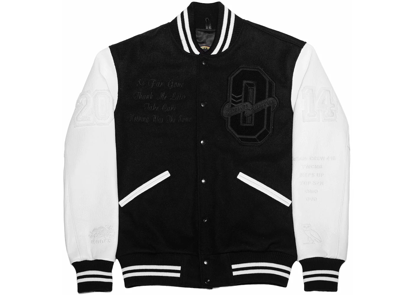 OVO x Roots Nothing Was The Same Tour Varsity Jacket Black