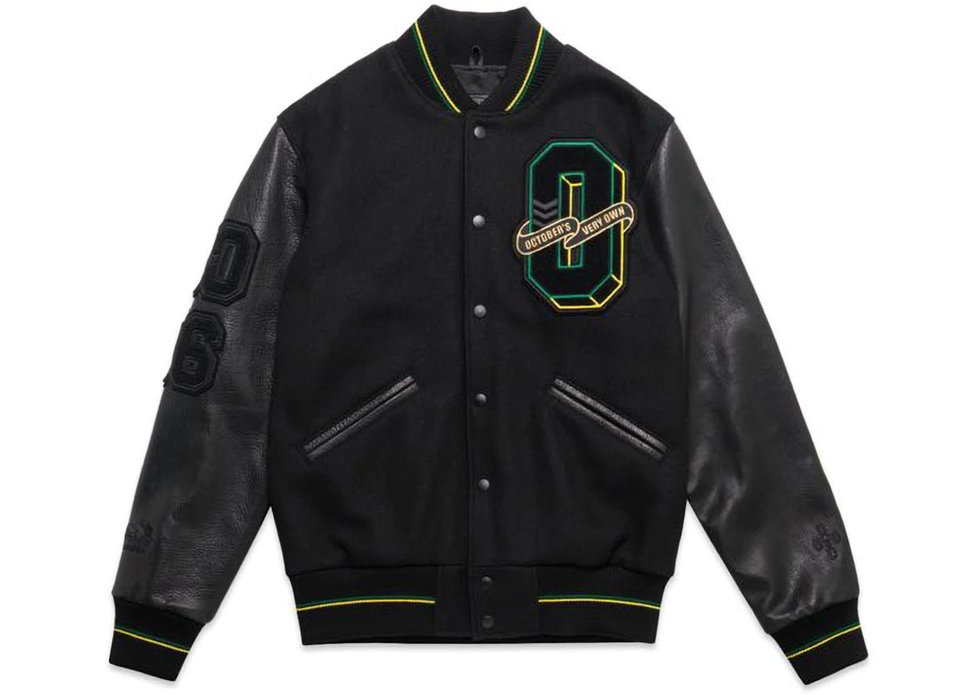 OVO x Roots October Jamaica Varsity Jacket Black