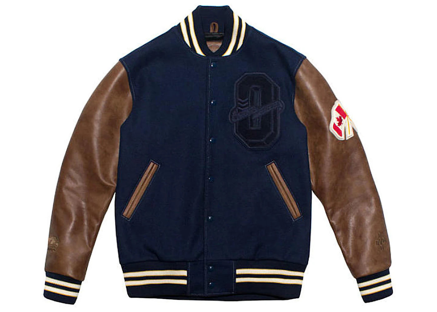 OVO x Roots October Varsity Jacket Navy