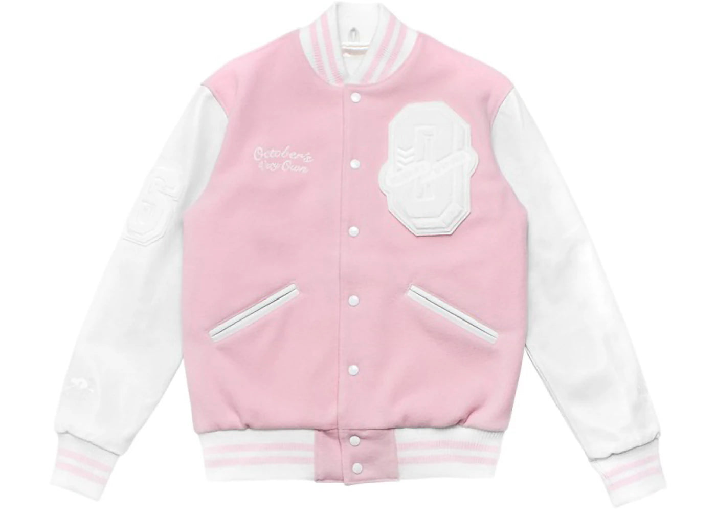 OVO x Roots Valentines Day Sweeterman Varsity Jacket Pink