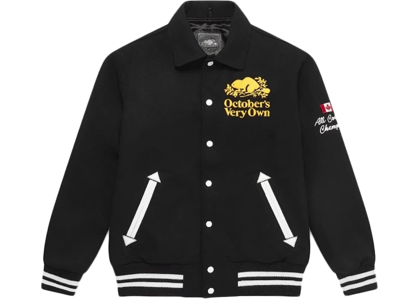 OVO x Roots Varsity Jacket Black