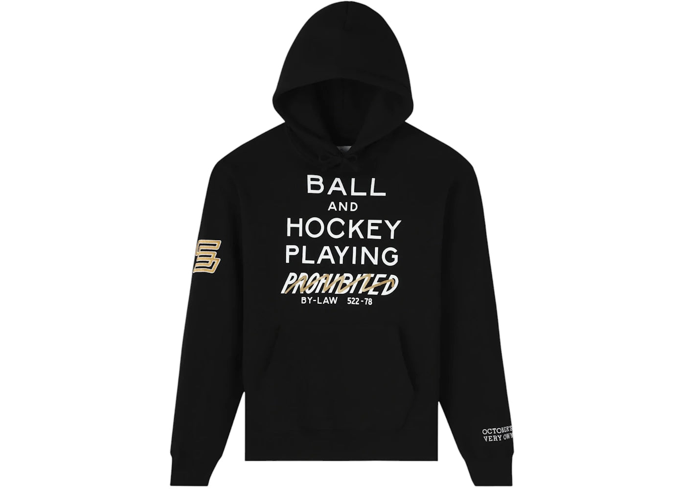 OVO x Sherwood Street Hockey Hoodie Black/Gold