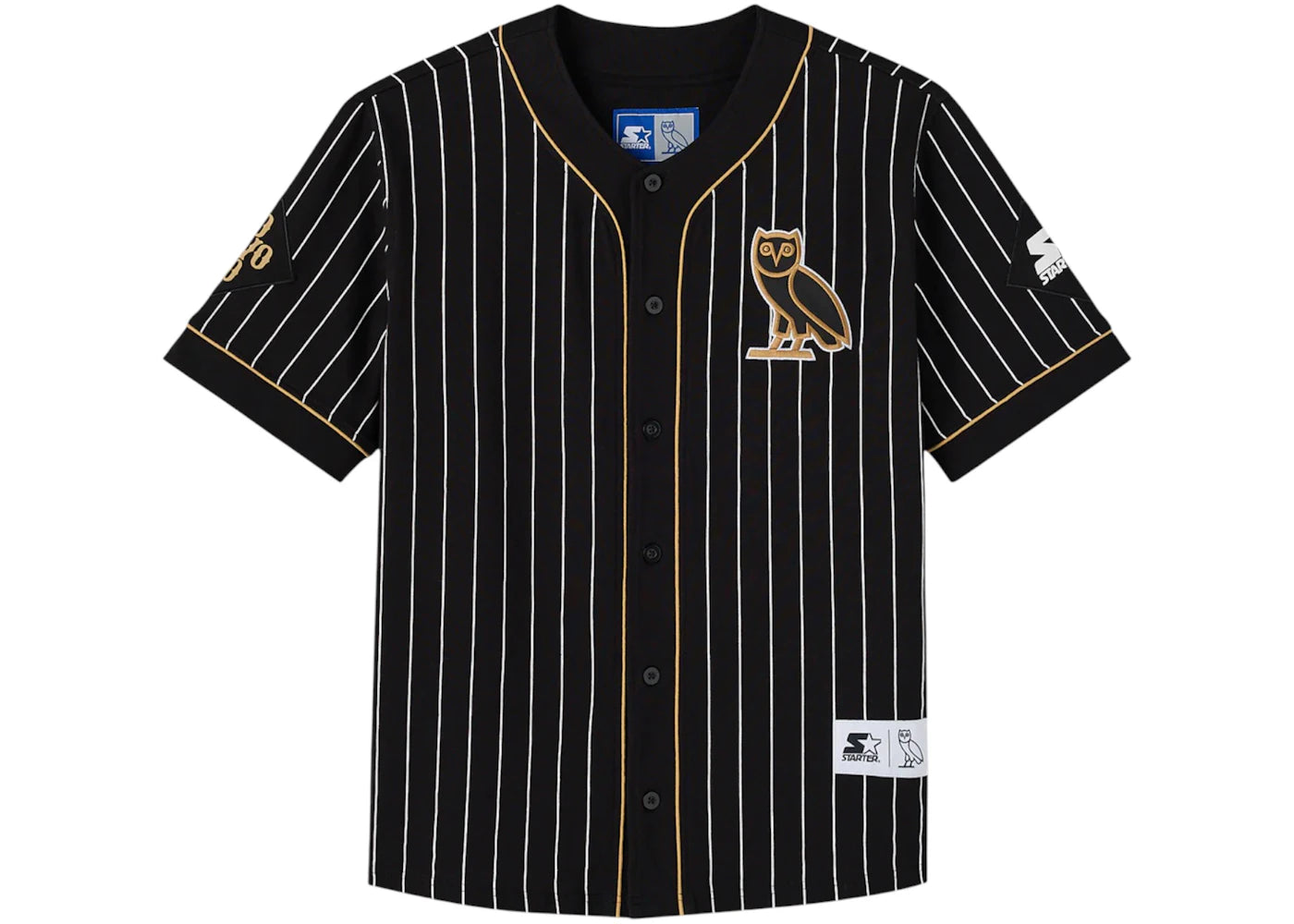 OVO x Starter Owls Baseball Jersey Black
