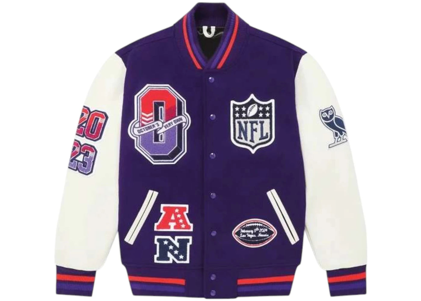 OVO x Superbowl LVIII Varsity Jacket Purple