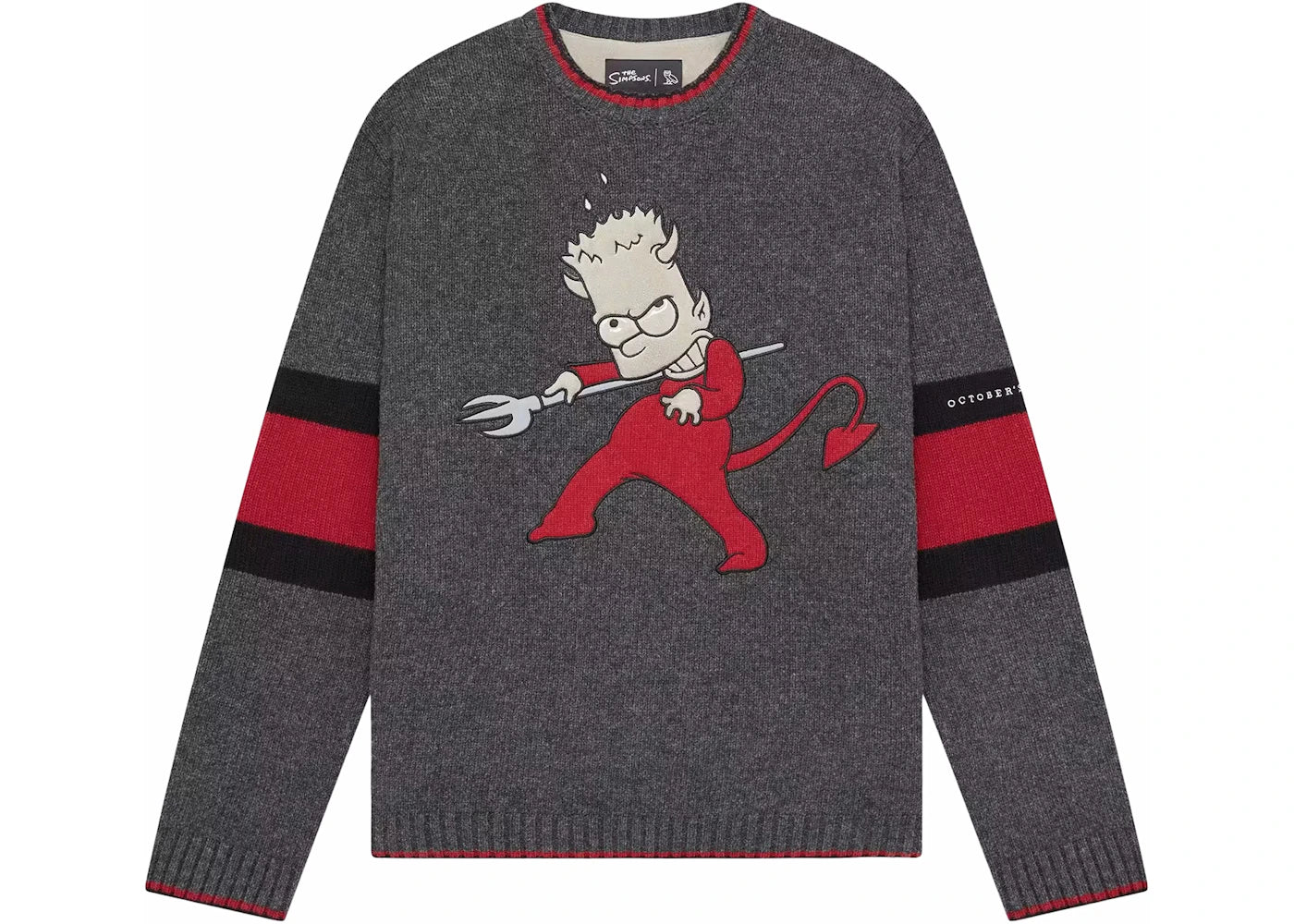 OVO x The Simpsons Knit Sweater Charcoal Grey