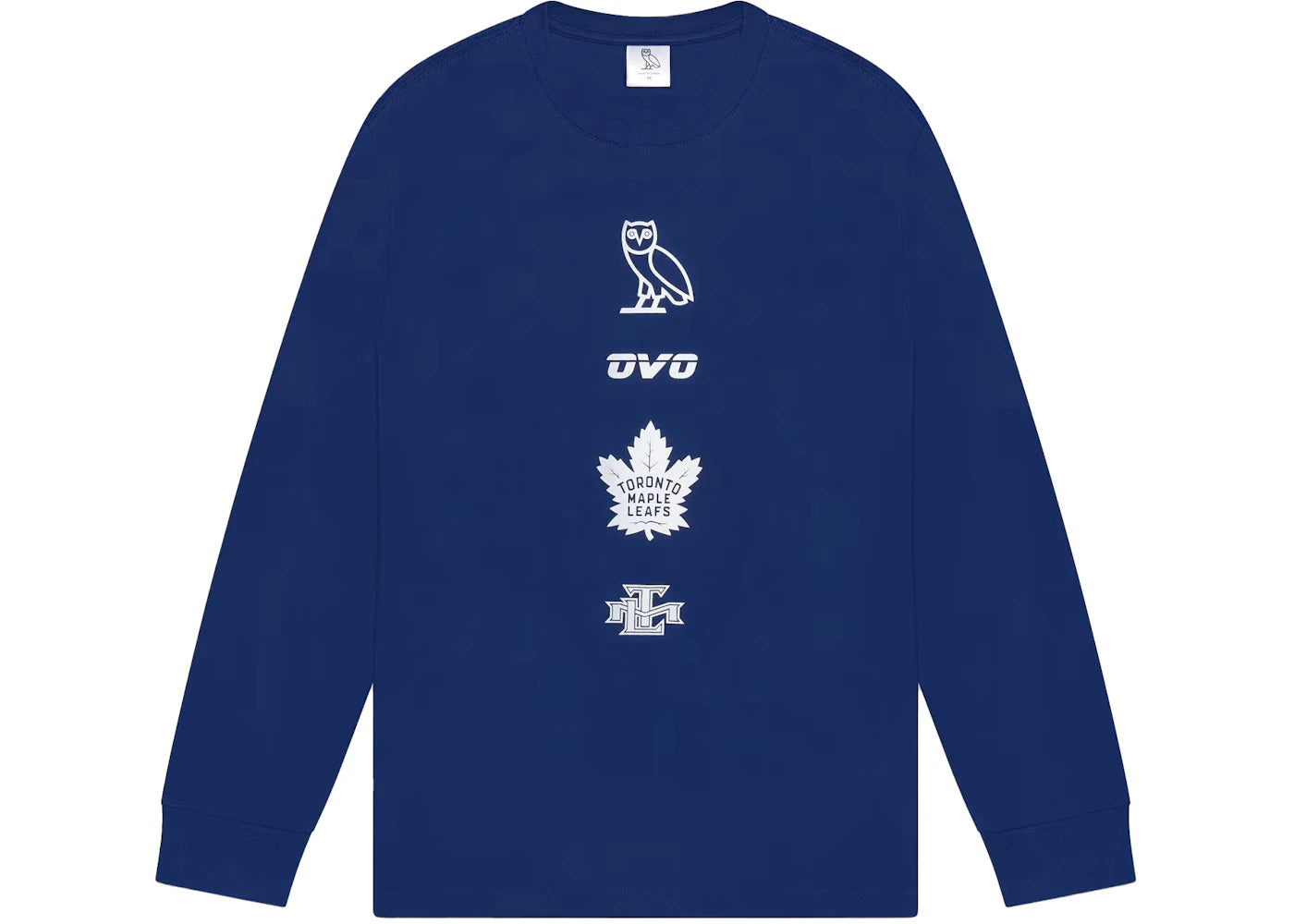 OVO x Toronto Maple Leafs Banner Longsleeve T-Shirt Blue