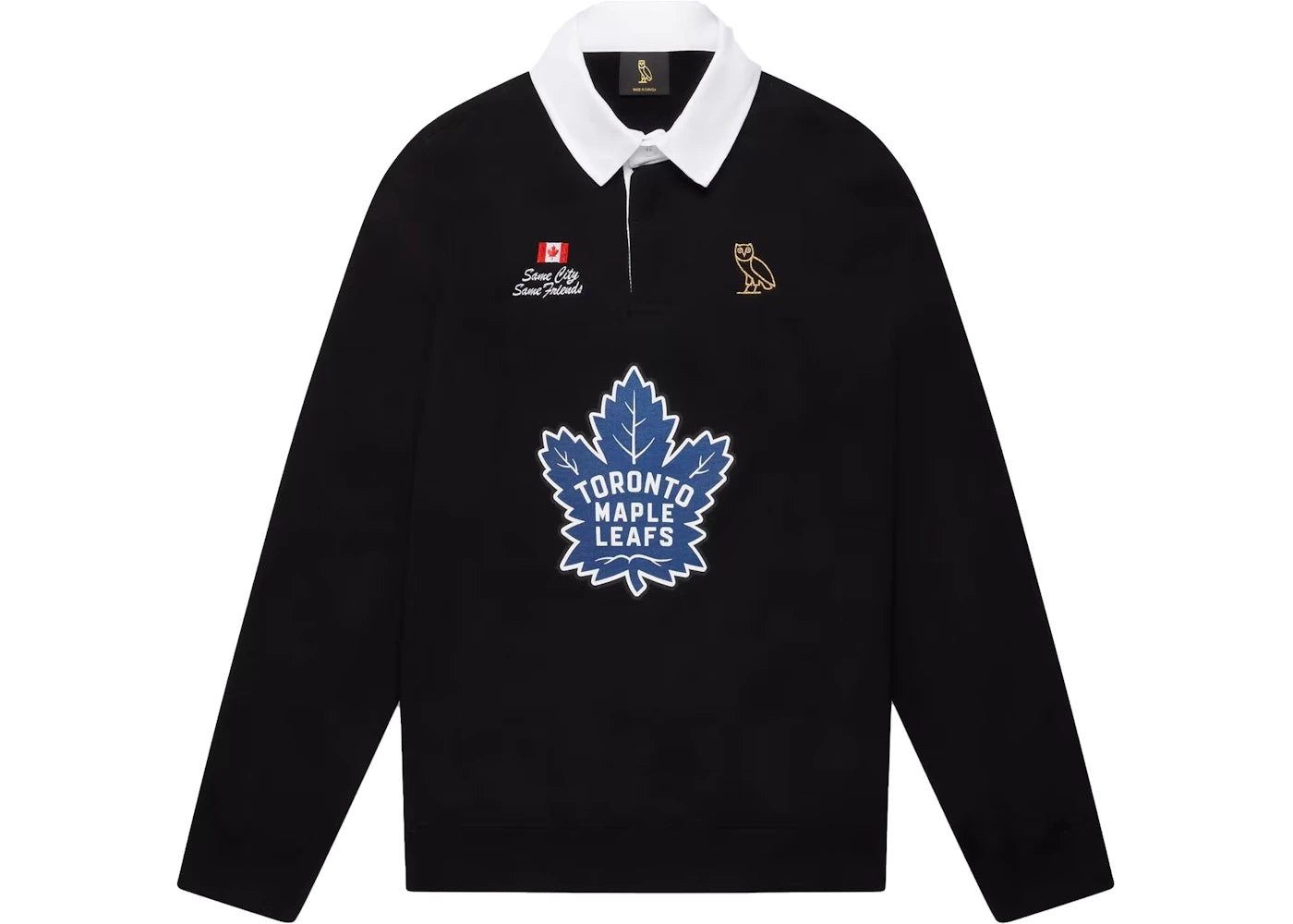 OVO x Toronto Maple Leafs Rugby Polo Black