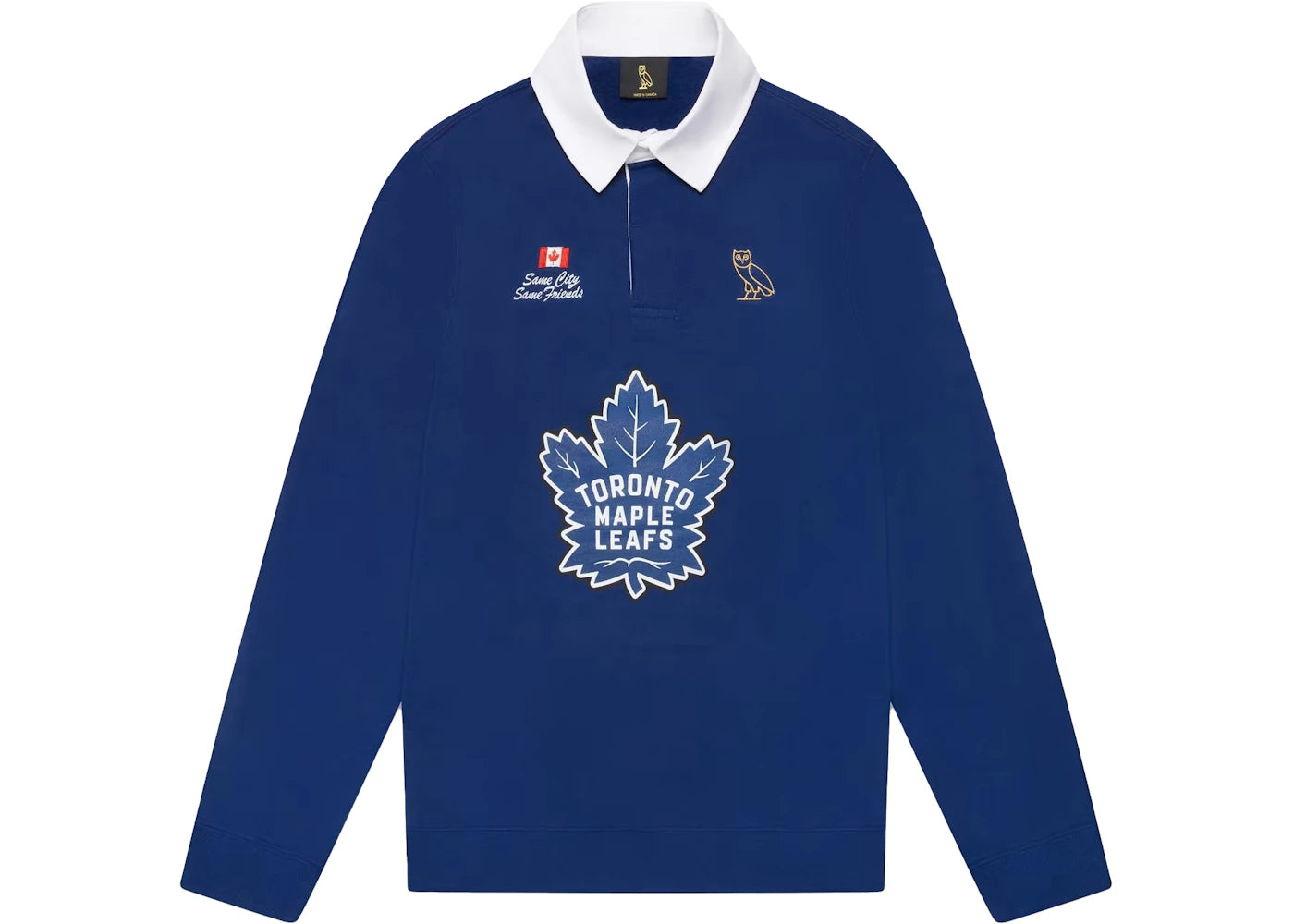 OVO x Toronto Maple Leafs Rugby Polo Blue