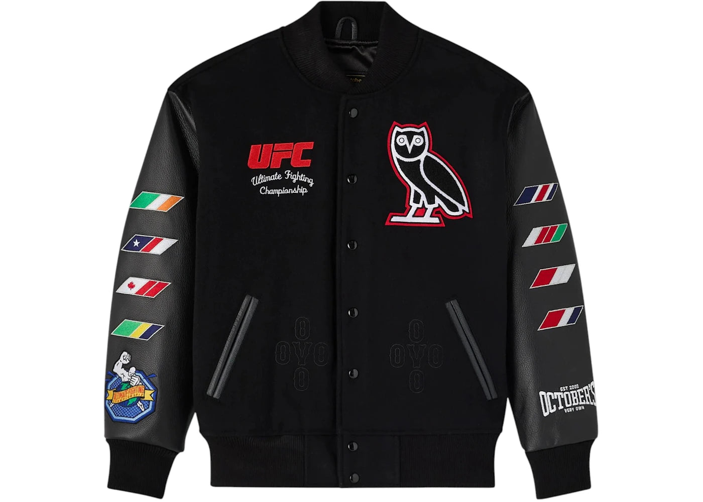 OVO x UFC Championship Varsity Jacket Black