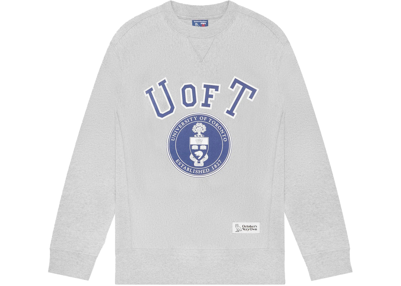 OVO x University of Toronto Crewneck Heather Grey