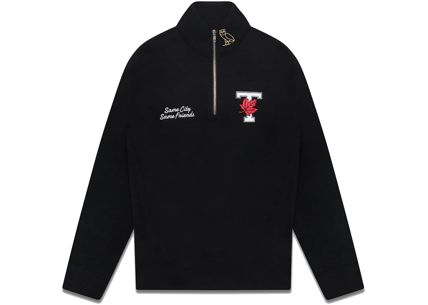 OVO x University of Toronto Quarter Zip Sweatshirt Black